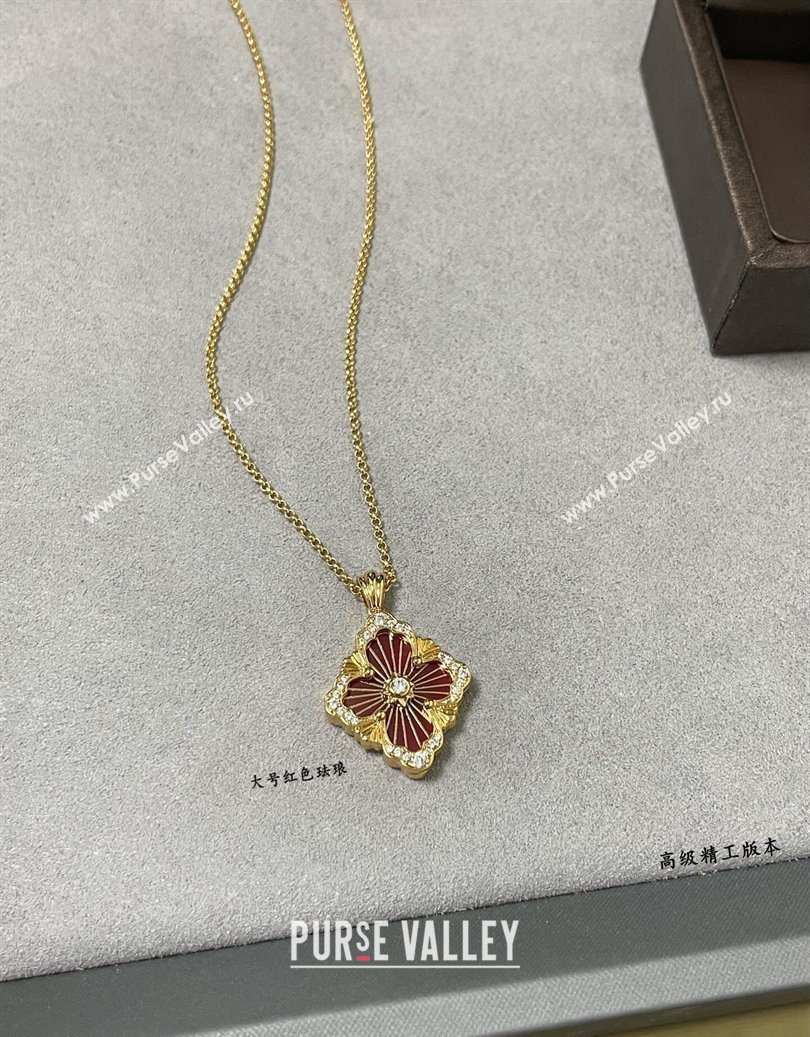 Buccellati Opera Tulle Large Pendant Necklace Red 2025 B091706 (YF-250917088)