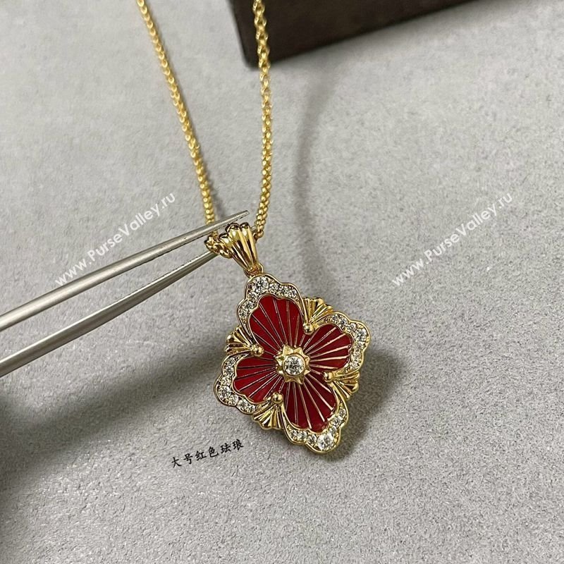 Buccellati Opera Tulle Large Pendant Necklace Red 2025 B091706 (YF-250917088)