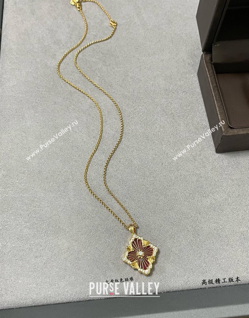 Buccellati Opera Tulle Large Pendant Necklace Red 2025 B091706 (YF-250917088)