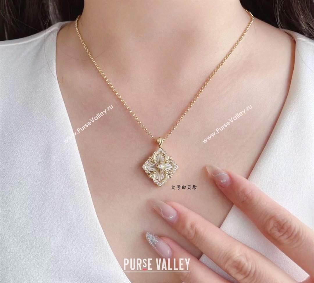 Buccellati Opera Tulle Large Pendant Necklace White 2025 B091706 (YF-250917089)