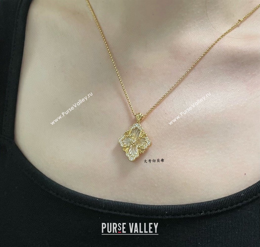 Buccellati Opera Tulle Large Pendant Necklace White 2025 B091706 (YF-250917089)