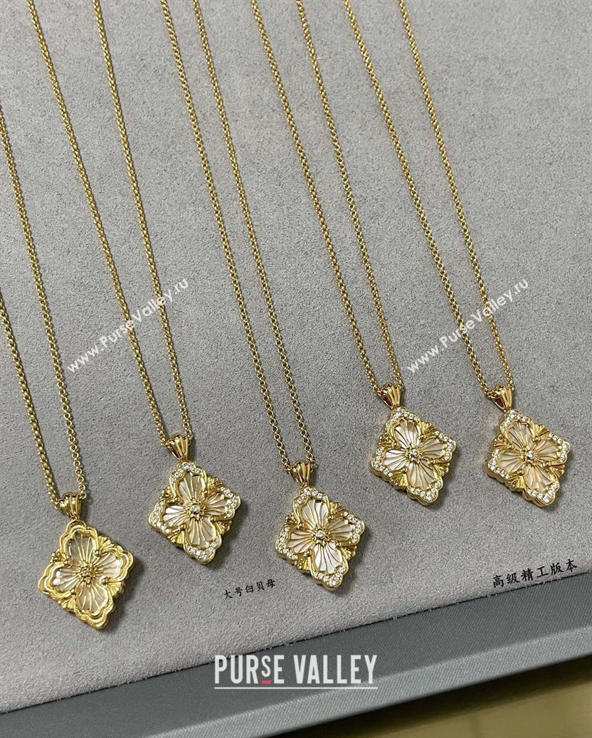 Buccellati Opera Tulle Large Pendant Necklace White 2025 B091706 (YF-250917089)