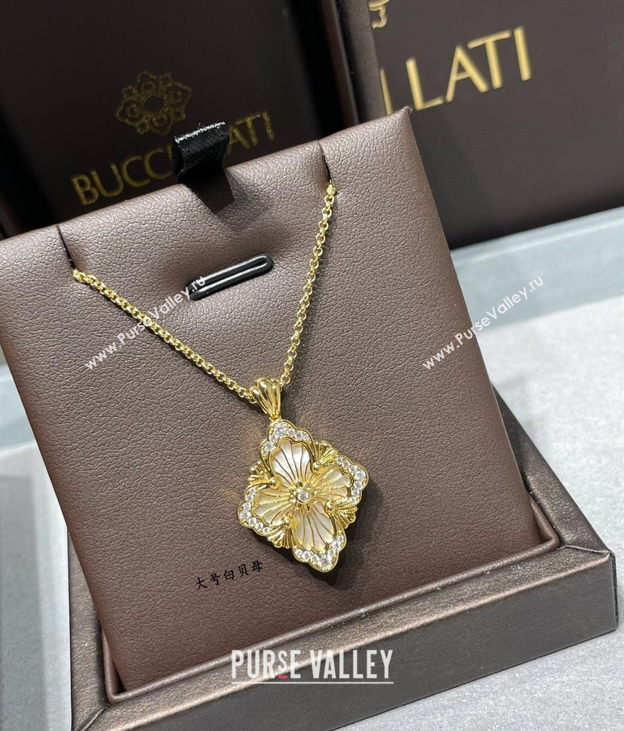 Buccellati Opera Tulle Large Pendant Necklace White 2025 B091706 (YF-250917089)