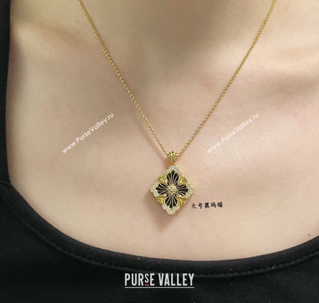 Buccellati Opera Tulle Large Pendant Necklace Black 2025 B091706 (YF-250917090)