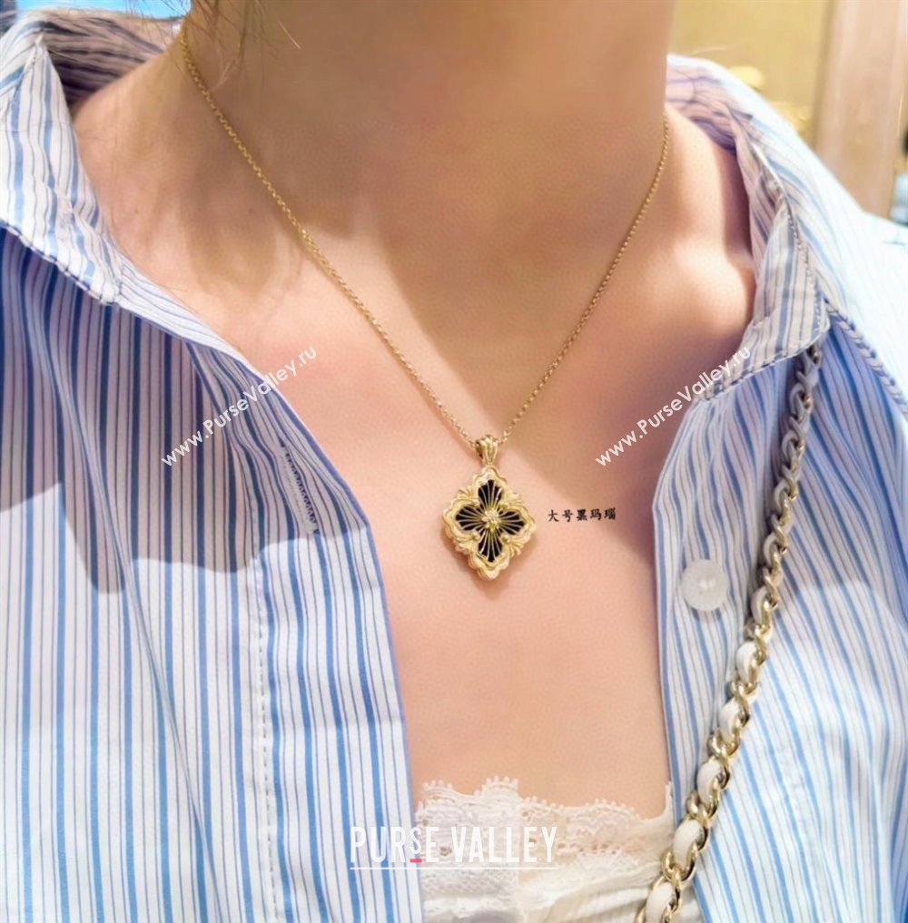 Buccellati Opera Tulle Large Pendant Necklace Black 2025 B091706 (YF-250917090)