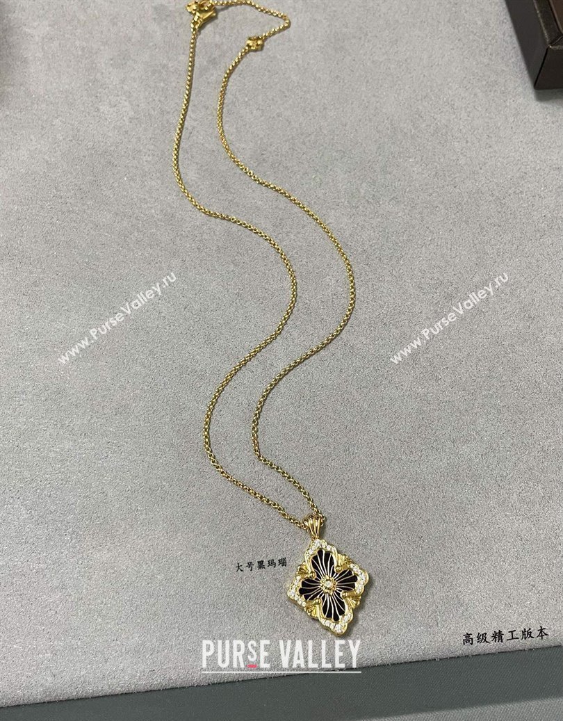 Buccellati Opera Tulle Large Pendant Necklace Black 2025 B091706 (YF-250917090)