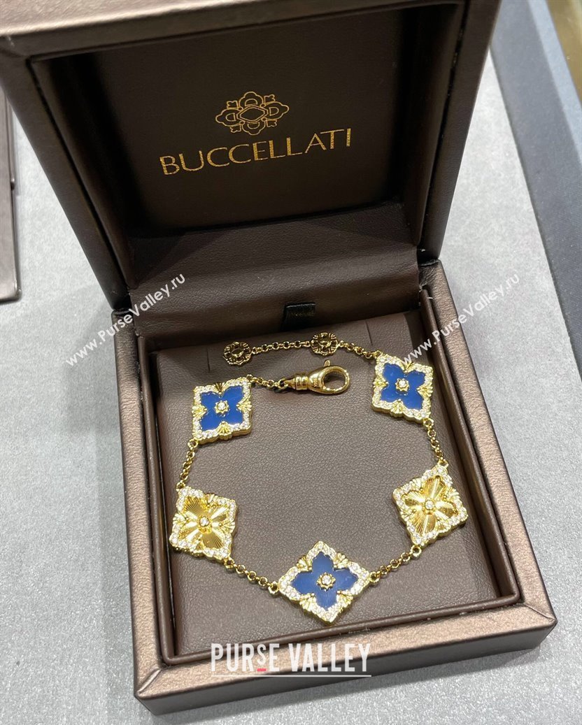 Buccellati Opera Tulle Bracelet 5 Motifs Blue 2025 B091702 (YF-250917061)