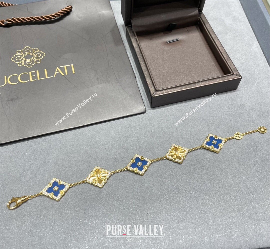 Buccellati Opera Tulle Bracelet 5 Motifs Blue 2025 B091702 (YF-250917061)