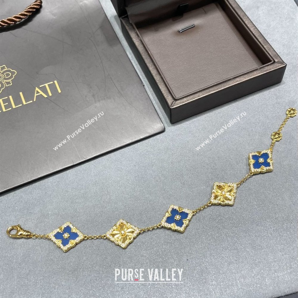 Buccellati Opera Tulle Bracelet 5 Motifs Blue 2025 B091702 (YF-250917061)