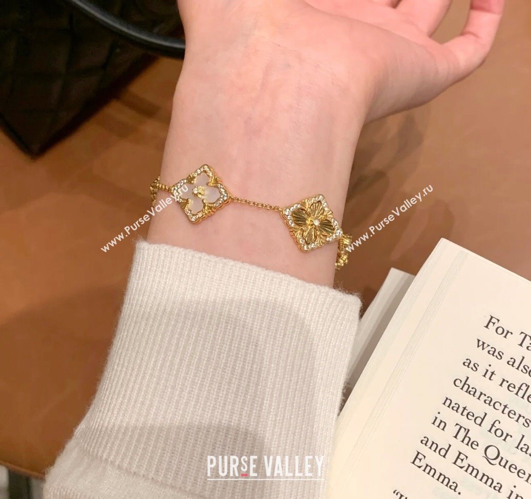 Buccellati Opera Tulle Bracelet 5 Motifs White 2025 B091702 (YF-250917062)