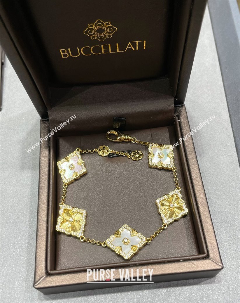 Buccellati Opera Tulle Bracelet 5 Motifs White 2025 B091702 (YF-250917062)