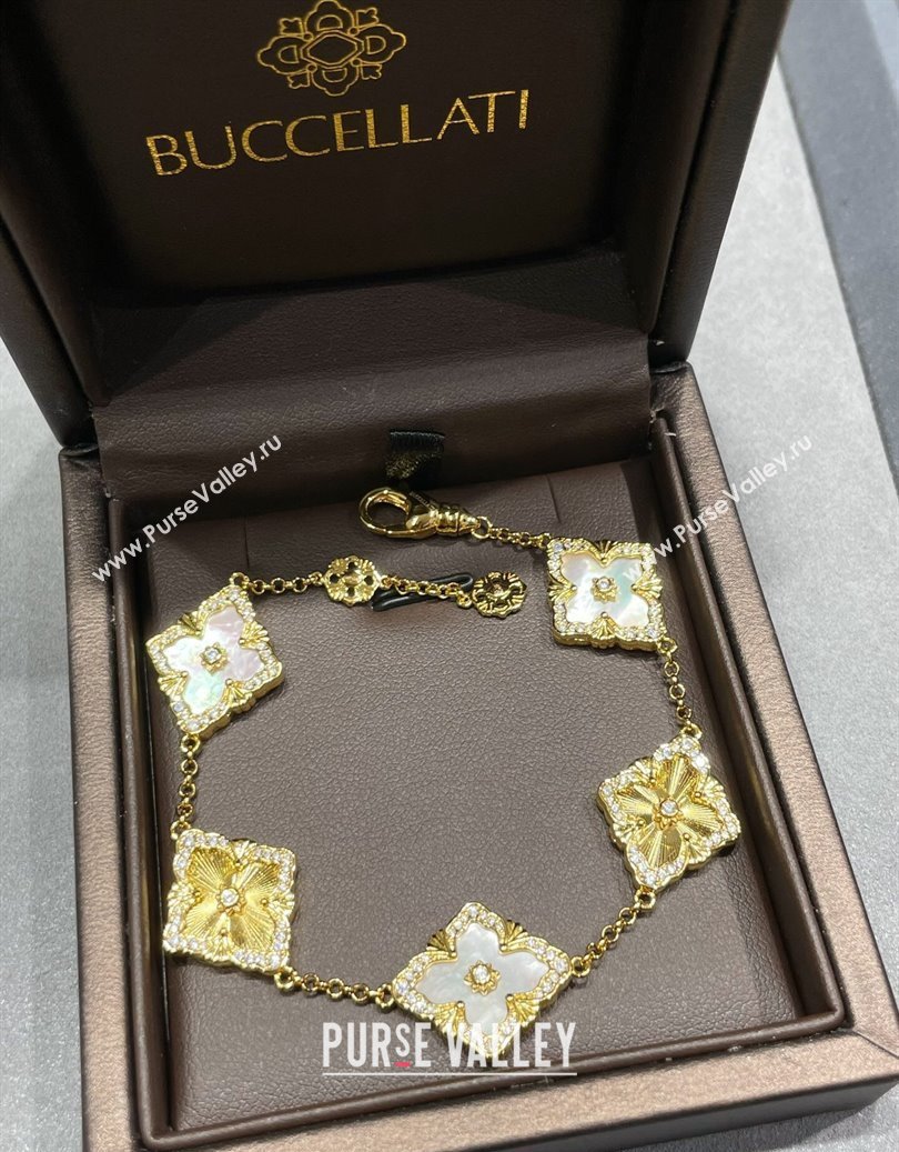 Buccellati Opera Tulle Bracelet 5 Motifs White 2025 B091702 (YF-250917062)