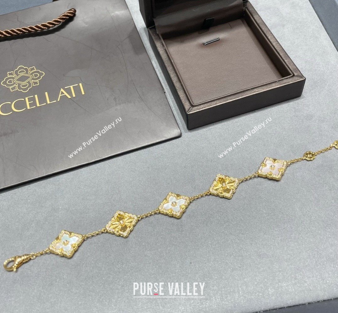 Buccellati Opera Tulle Bracelet 5 Motifs White 2025 B091702 (YF-250917062)