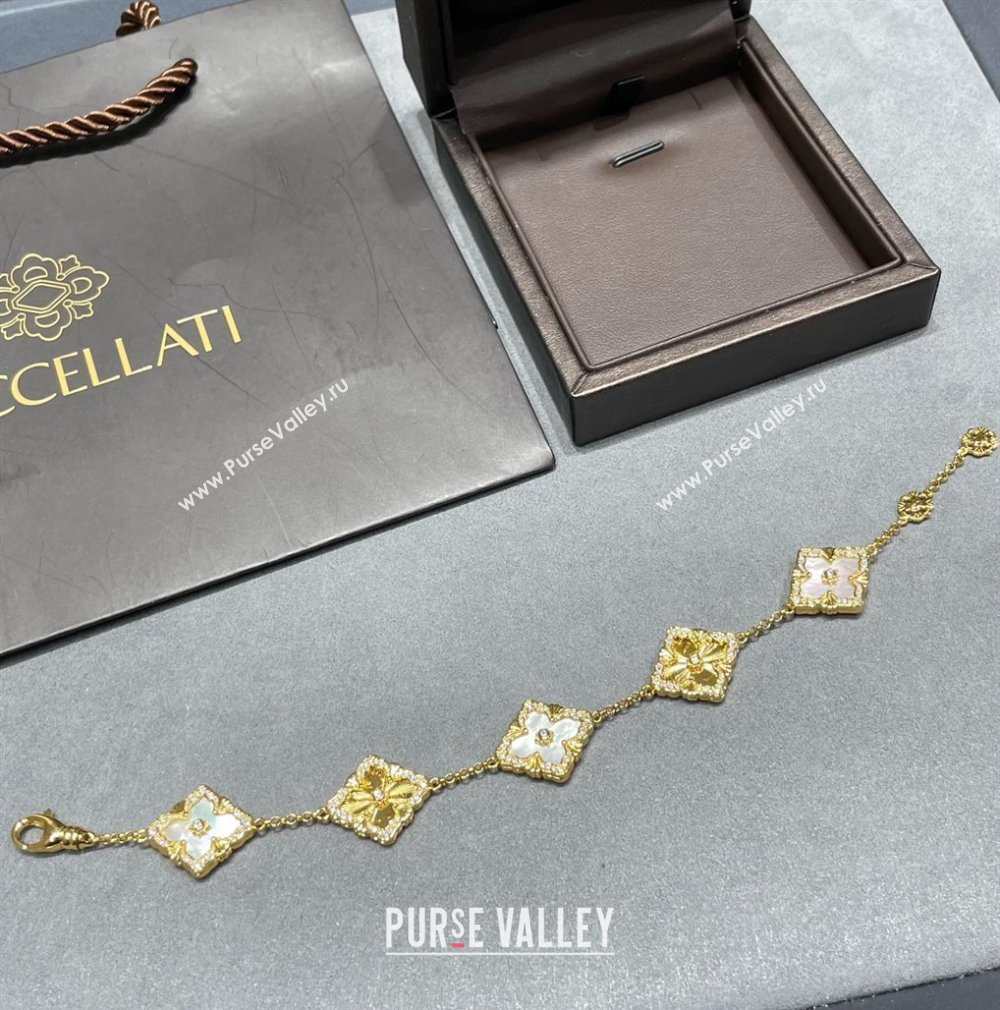 Buccellati Opera Tulle Bracelet 5 Motifs White 2025 B091702 (YF-250917062)