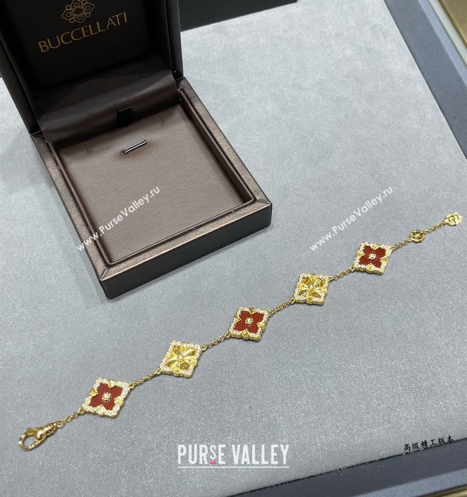 Buccellati Opera Tulle Bracelet 5 Motifs Red 2025 B091702 (YF-250917063)