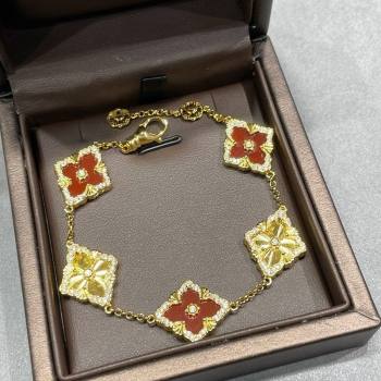 Buccellati Opera Tulle Bracelet 5 Motifs Red 2025 B091702 (YF-250917063)