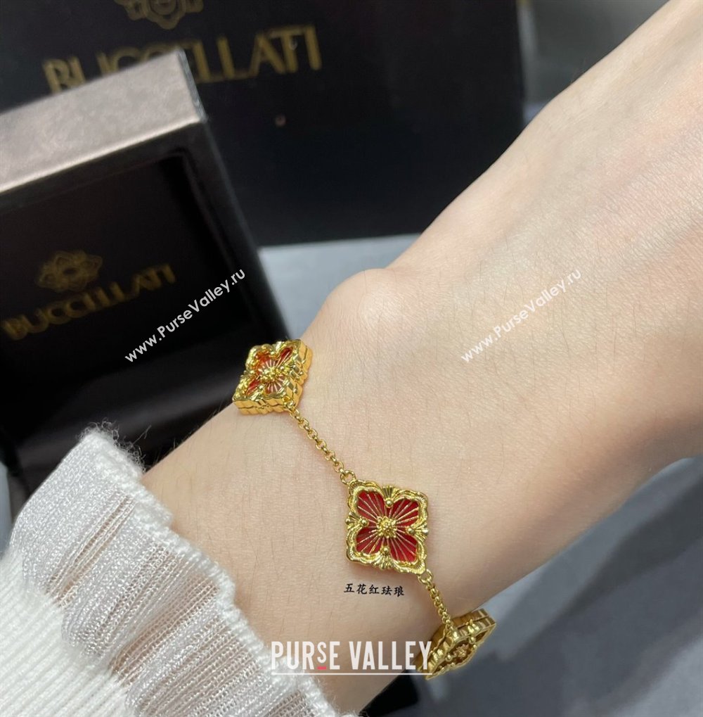 Buccellati Opera Tulle Bracelet 5 Motifs Red 2025 B091704 (YF-250917067)