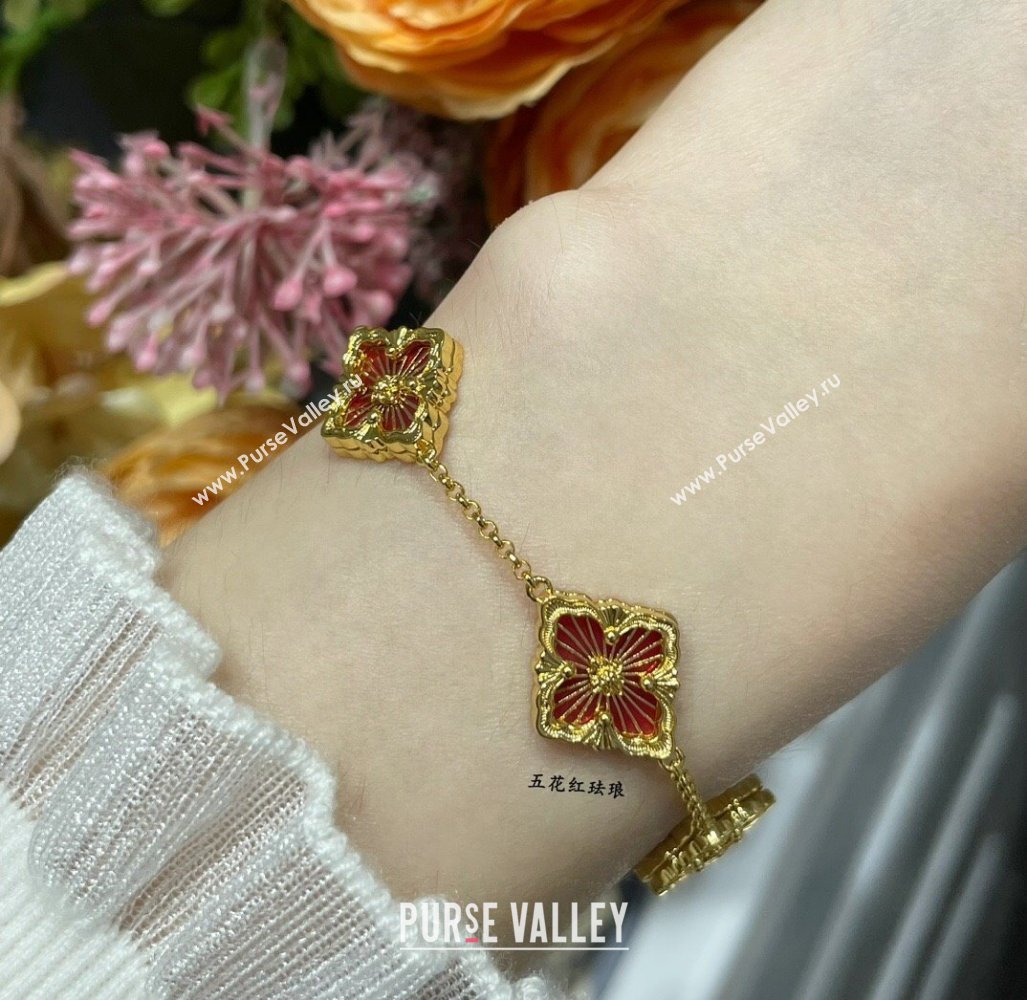 Buccellati Opera Tulle Bracelet 5 Motifs Red 2025 B091704 (YF-250917067)