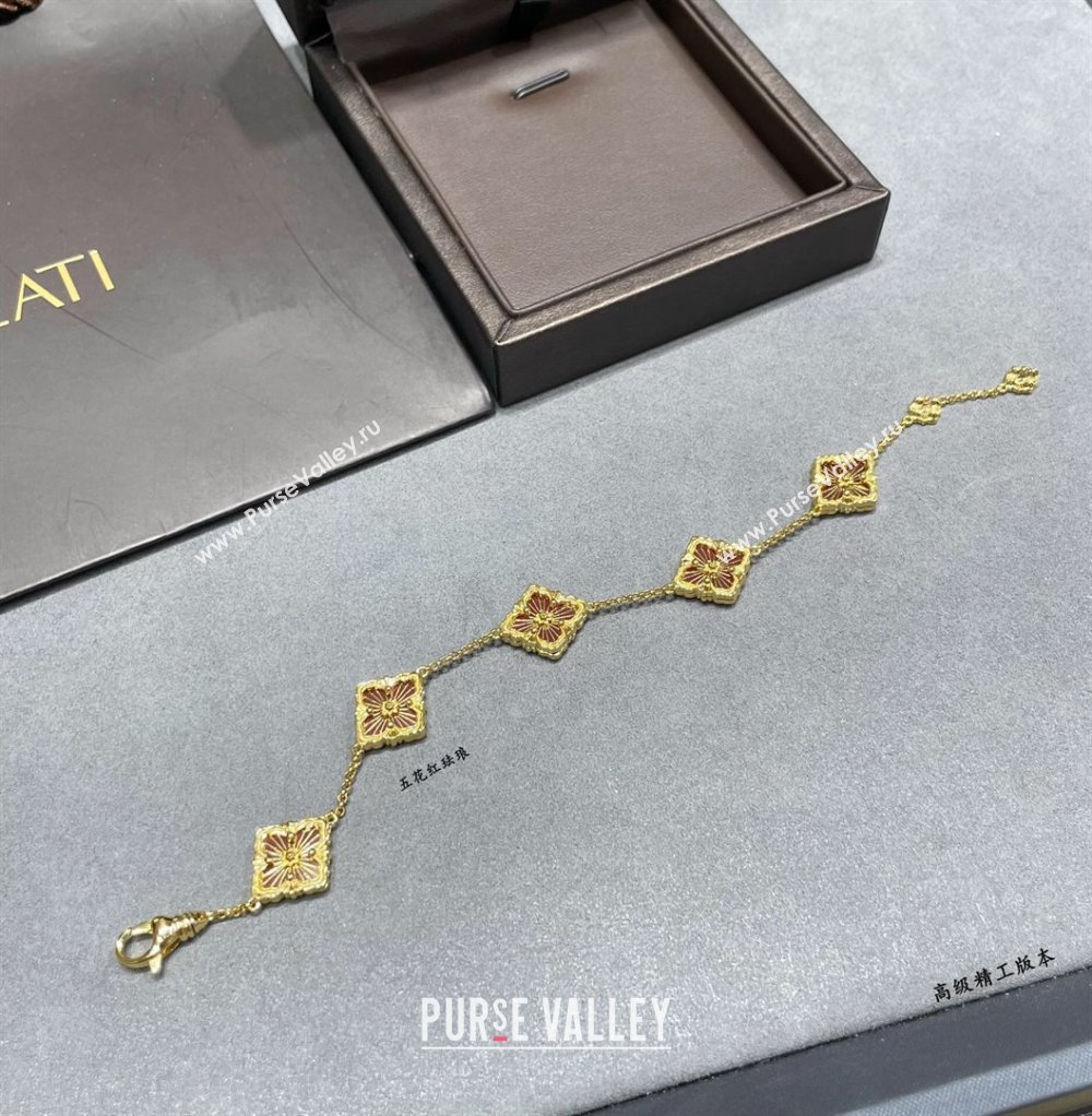 Buccellati Opera Tulle Bracelet 5 Motifs Red 2025 B091704 (YF-250917067)