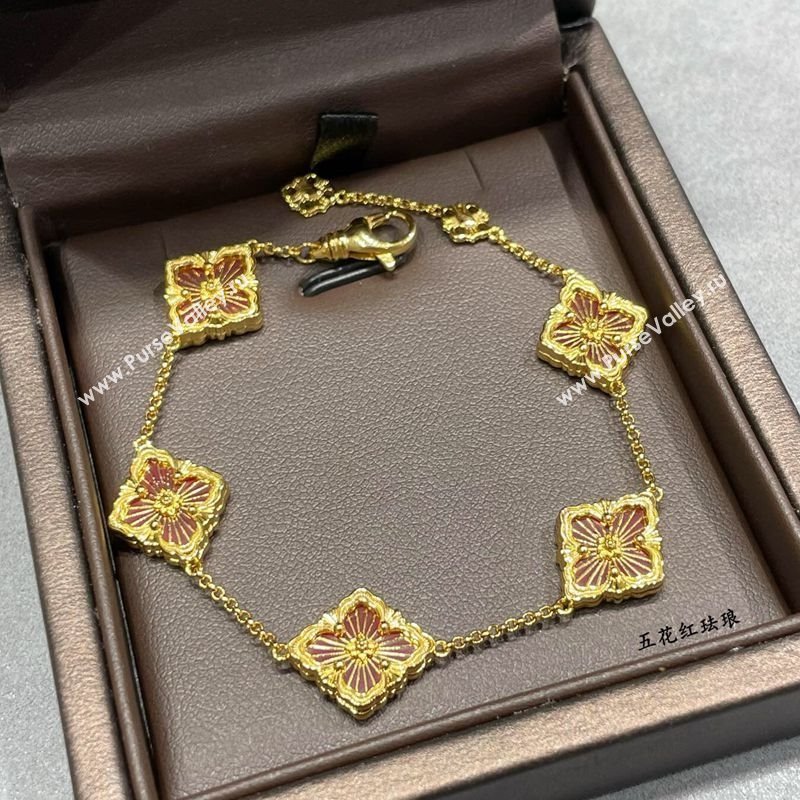 Buccellati Opera Tulle Bracelet 5 Motifs Red 2025 B091704 (YF-250917067)