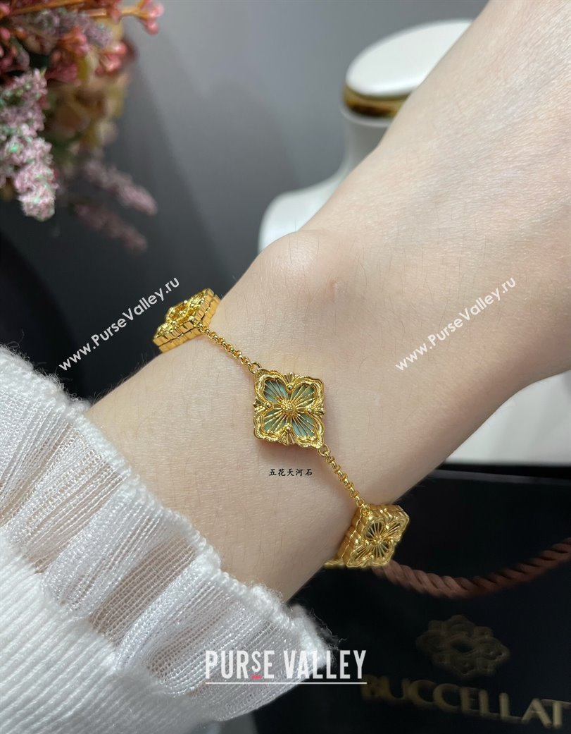 Buccellati Opera Tulle Bracelet 5 Motifs Green 2025 B091703 (YF-250917065)