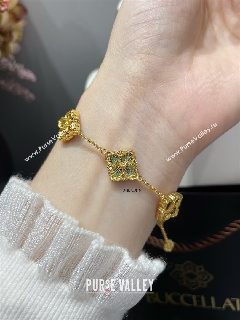 Buccellati Opera Tulle Bracelet 5 Motifs Green 2025 B091703 (YF-250917065)