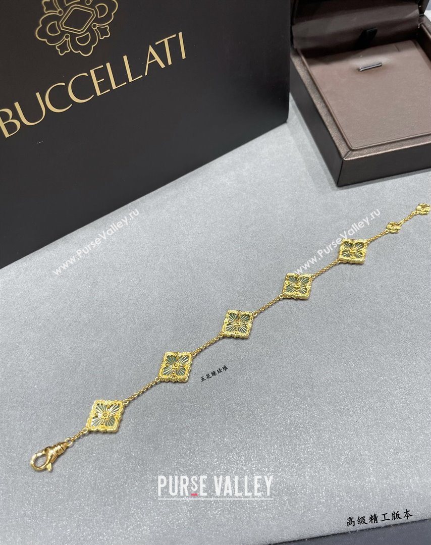 Buccellati Opera Tulle Bracelet 5 Motifs Green 2025 B091704 (YF-250917070)