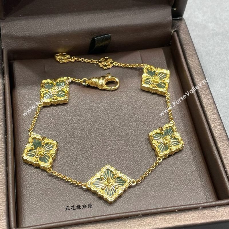 Buccellati Opera Tulle Bracelet 5 Motifs Green 2025 B091704 (YF-250917070)