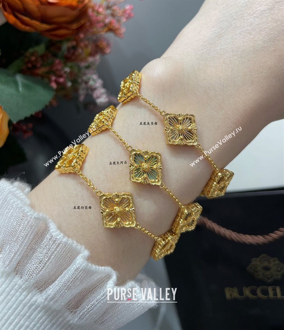 Buccellati Opera Tulle Bracelet 5 Motifs Grey 2025 B091704 (YF-250917071)