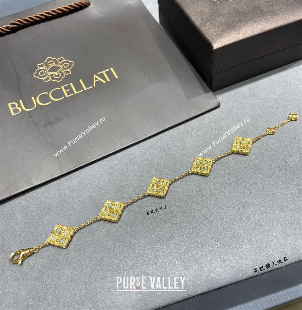 Buccellati Opera Tulle Bracelet 5 Motifs Green 2025 B091703 (YF-250917065)