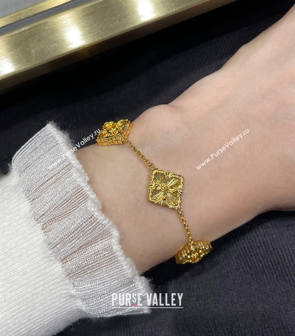 Buccellati Opera Tulle Bracelet 5 Motifs Yellow 2025 B091703 (YF-250917066)