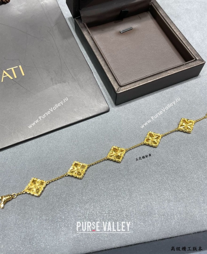 Buccellati Opera Tulle Bracelet 5 Motifs Yellow 2025 B091703 (YF-250917066)