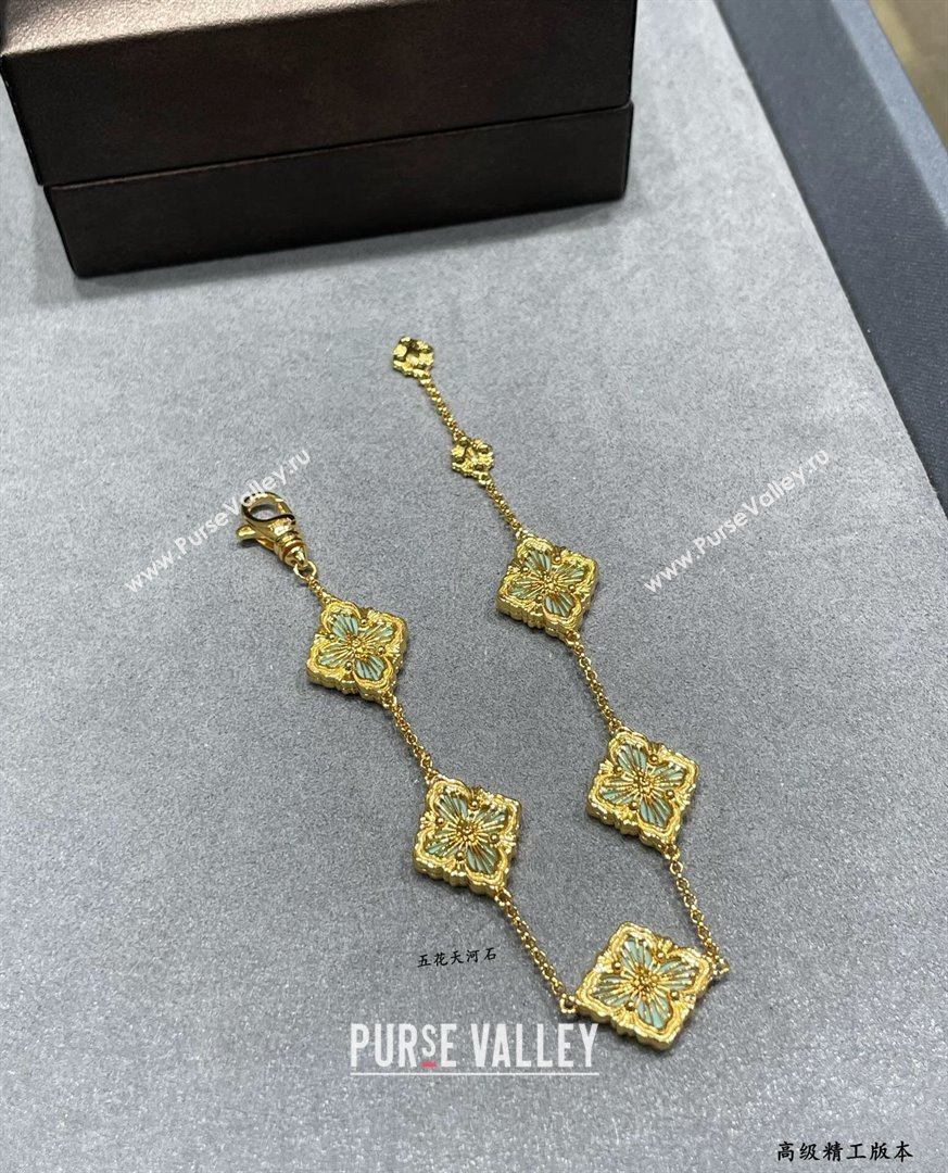 Buccellati Opera Tulle Bracelet 5 Motifs Green 2025 B091703 (YF-250917065)