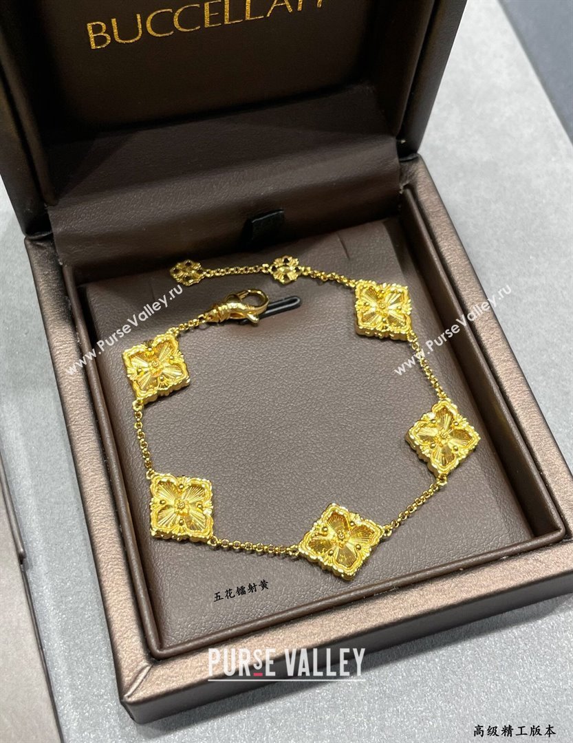 Buccellati Opera Tulle Bracelet 5 Motifs Yellow 2025 B091703 (YF-250917066)