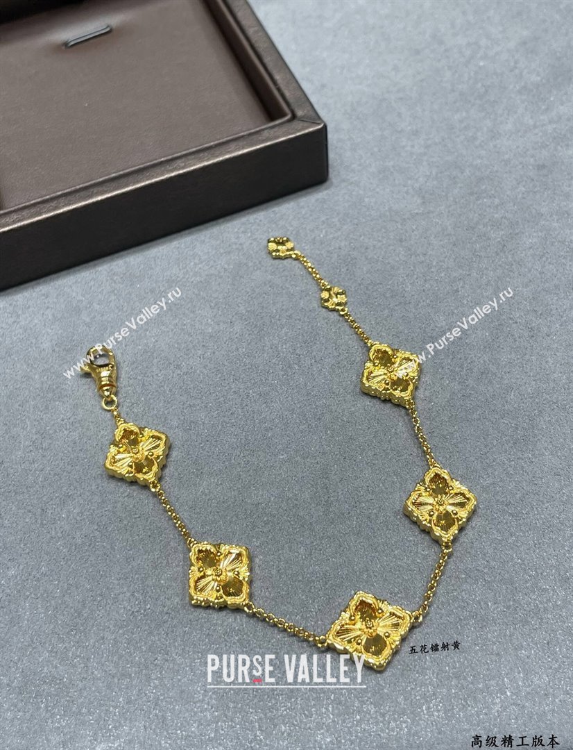 Buccellati Opera Tulle Bracelet 5 Motifs Yellow 2025 B091703 (YF-250917066)