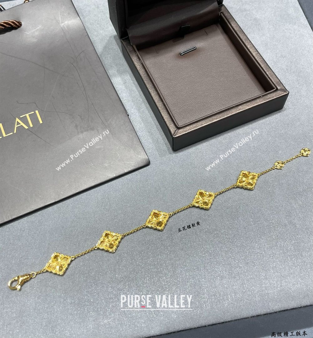 Buccellati Opera Tulle Bracelet 5 Motifs Yellow 2025 B091703 (YF-250917066)