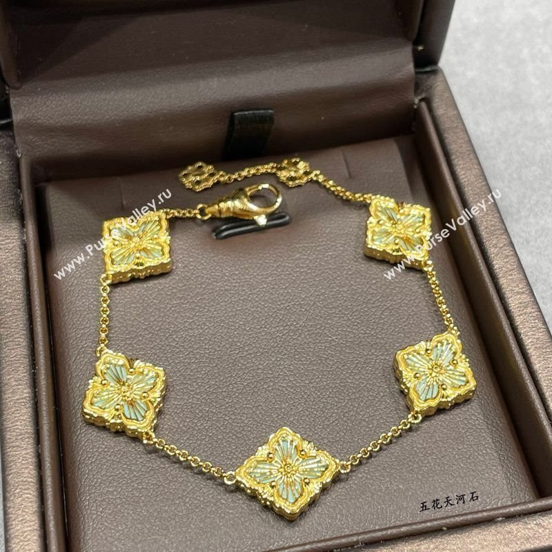 Buccellati Opera Tulle Bracelet 5 Motifs Green 2025 B091703 (YF-250917065)