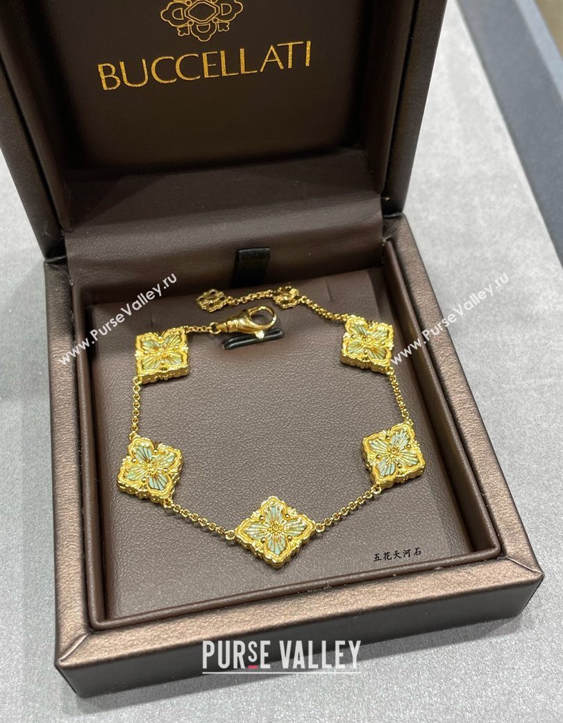 Buccellati Opera Tulle Bracelet 5 Motifs Green 2025 B091703 (YF-250917065)