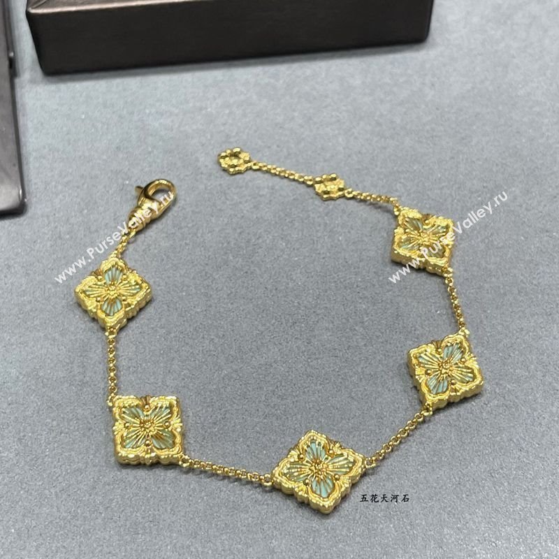 Buccellati Opera Tulle Bracelet 5 Motifs Green 2025 B091703 (YF-250917065)