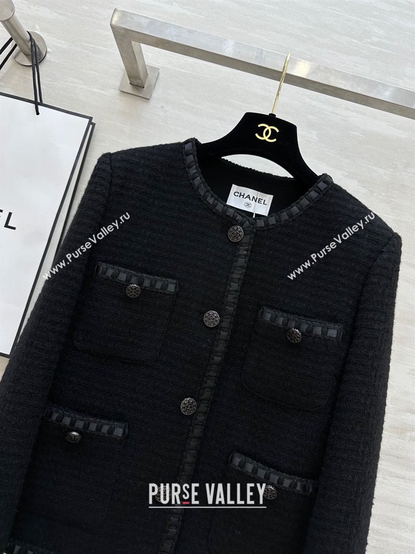 Chanel Tweed Jacket CH92512 Black 2025 (Q-25092512)