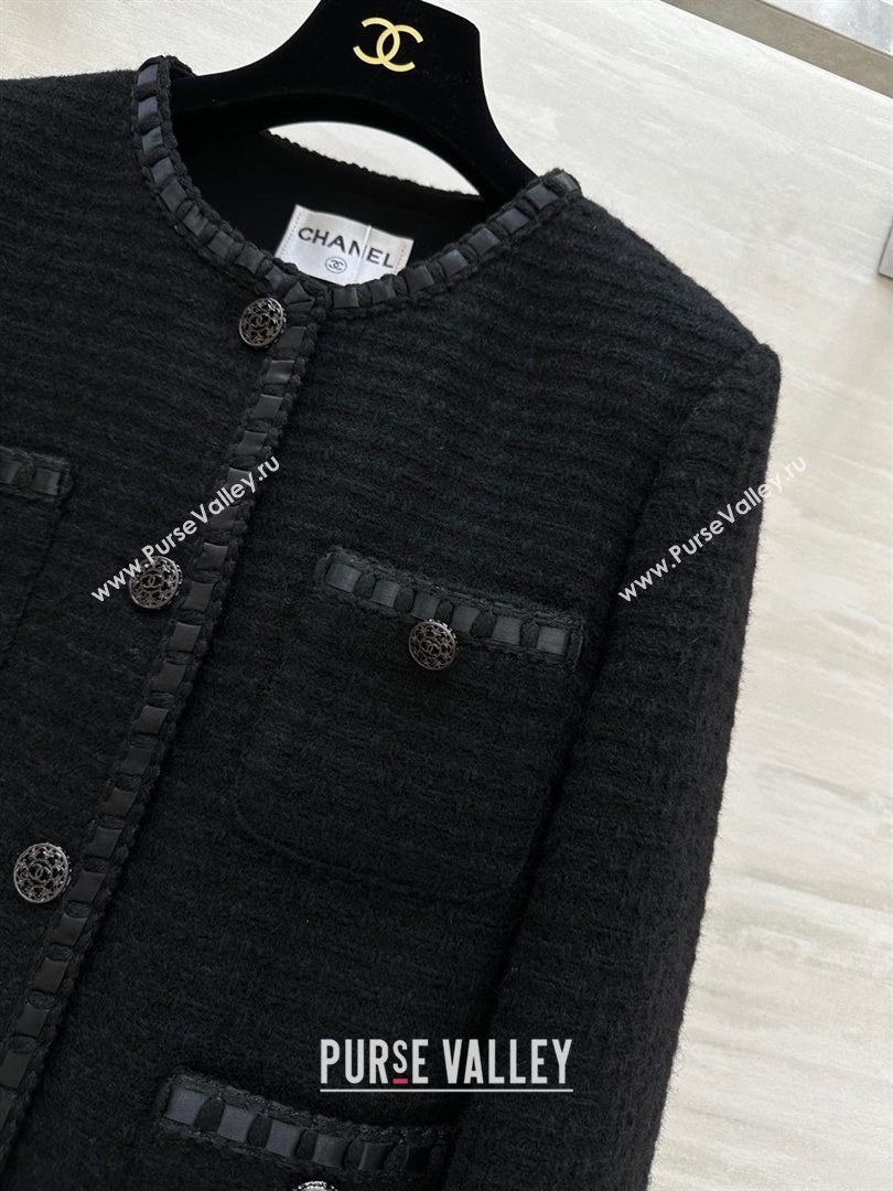 Chanel Tweed Jacket CH92512 Black 2025 (Q-25092512)