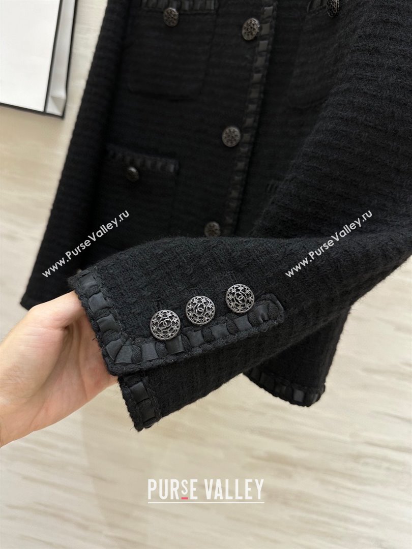 Chanel Tweed Jacket CH92512 Black 2025 (Q-25092512)