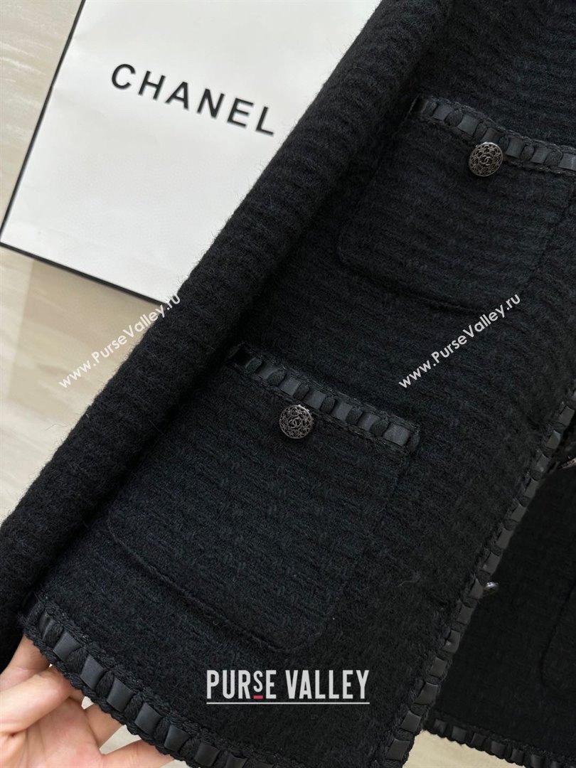 Chanel Tweed Jacket CH92512 Black 2025 (Q-25092512)
