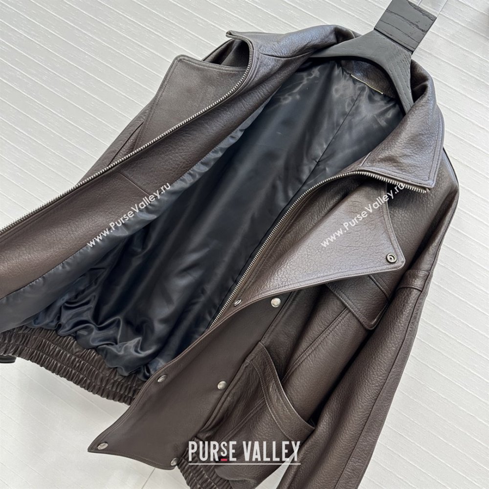 Saint Laurent Sheepskin Jacket SLP92503 Brown 2025 (Q-25092503)
