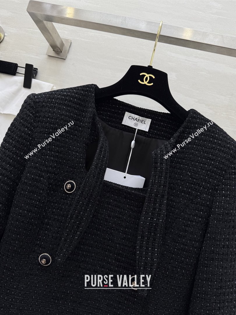 Chanel Tweed Jacket CH92519 Black 2025 (Q-25092519)