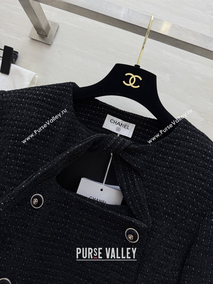 Chanel Tweed Jacket CH92519 Black 2025 (Q-25092519)