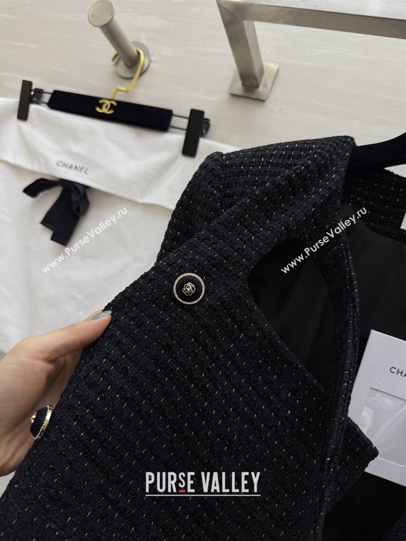 Chanel Tweed Jacket CH92519 Black 2025 (Q-25092519)