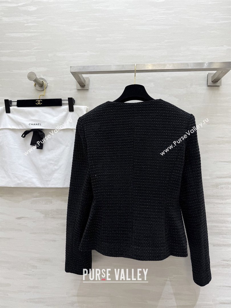 Chanel Tweed Jacket CH92519 Black 2025 (Q-25092519)