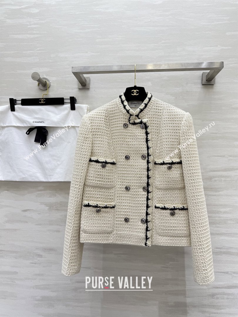 Chanel Tweed Jacket CH92520 Beige 2025 (Q-25092520)
