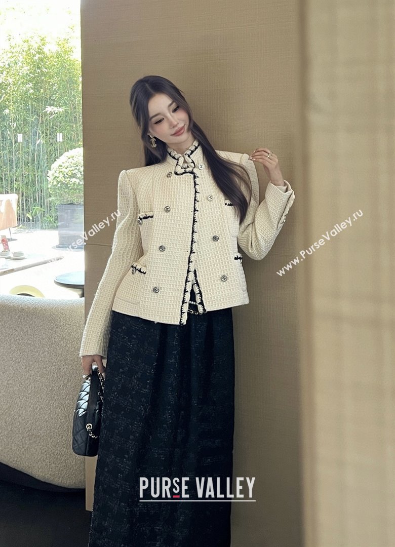 Chanel Tweed Jacket CH92520 Beige 2025 (Q-25092520)